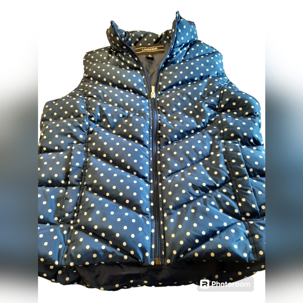 Lands End Puffy Vest Size Med